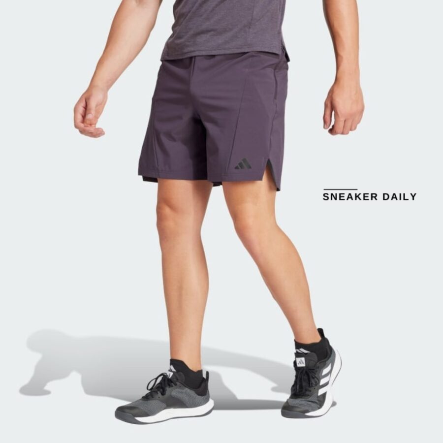 quần adidas designed for training workout shorts 'aurora black' is3828