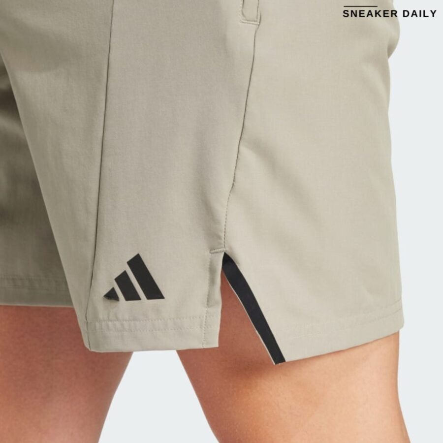 quần adidas designed for training workout shorts 'silver pebble' is3821