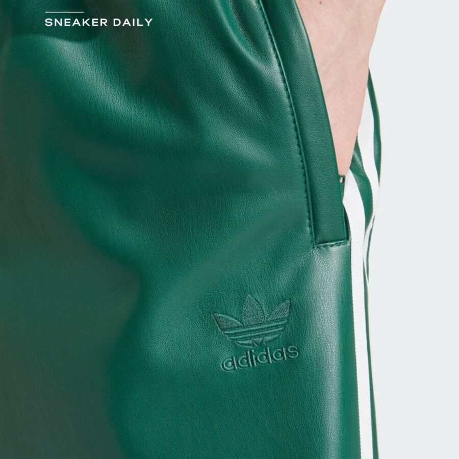 quần adidas faux leather adicolor 3-stripes loose firebird tracksuit pants iz4037