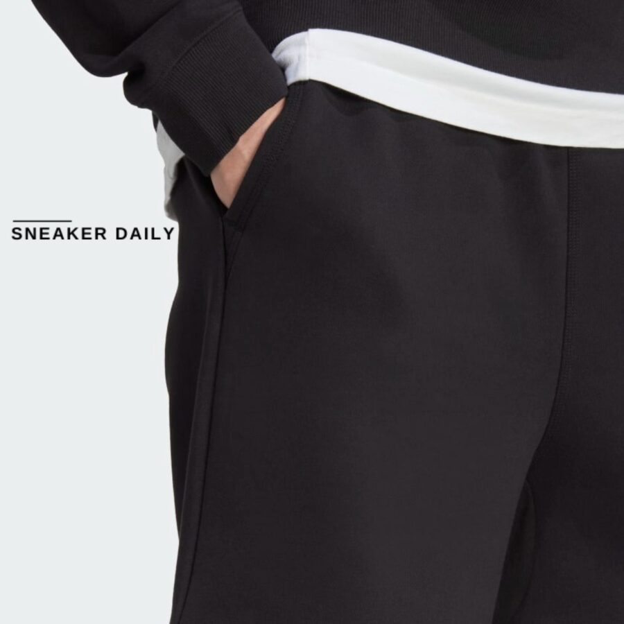 quần adidas lounge fleece shorts - black ia9357