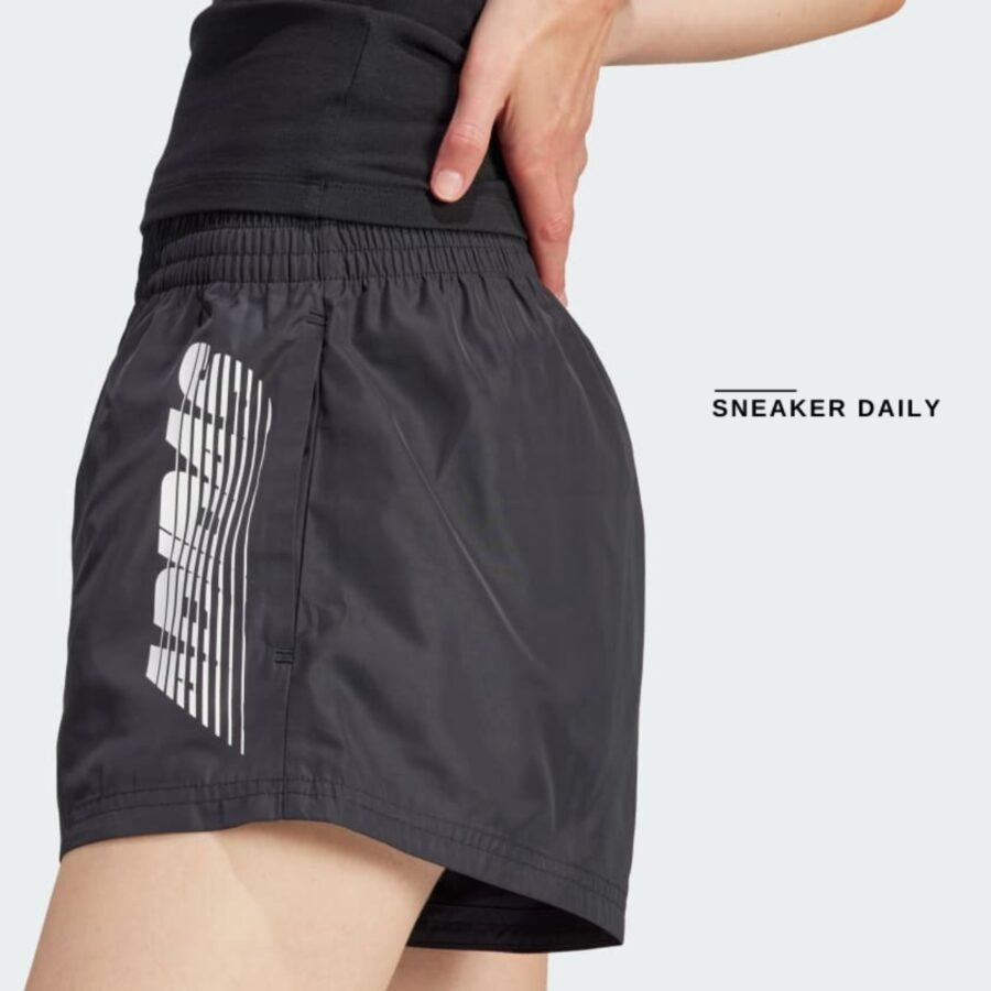 quần adidas originals side graphics high-waisted shorts 'black' ii5625