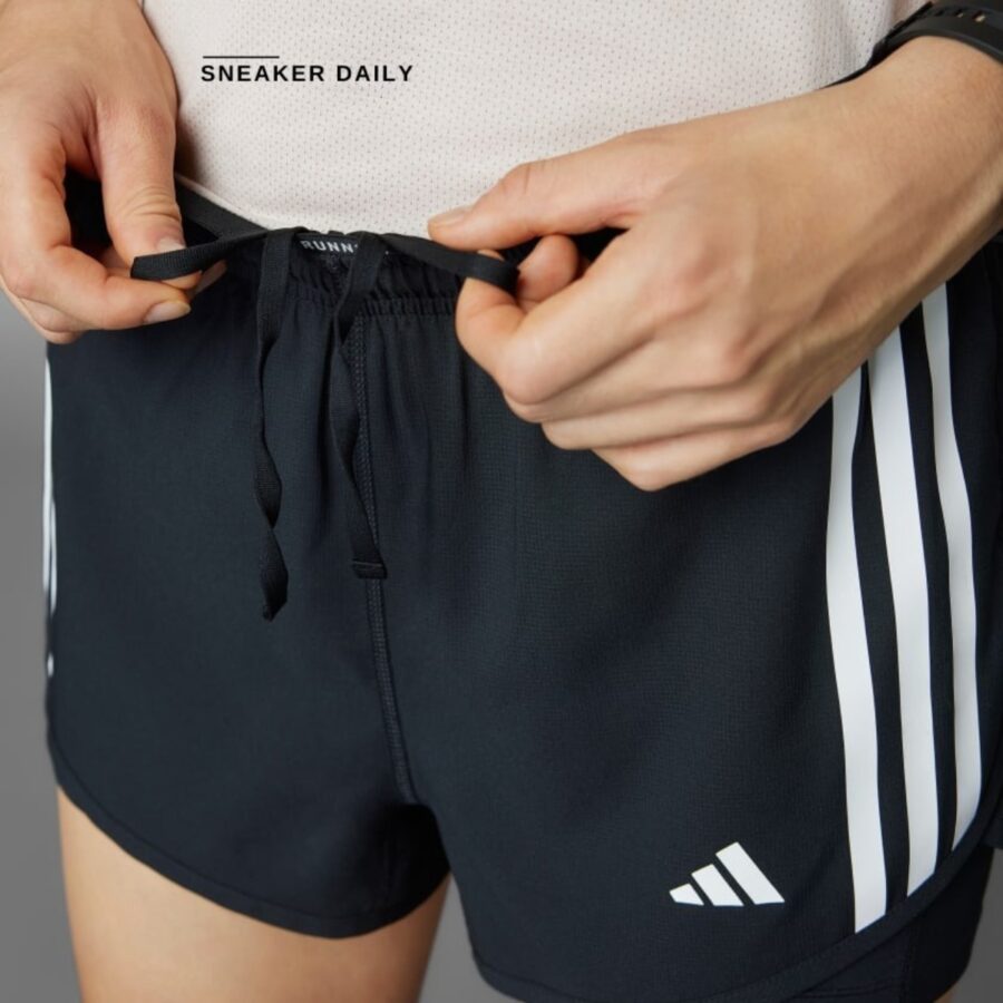 quần adidas own the run 3-stripes 2-in-1 shorts 'black' in1445