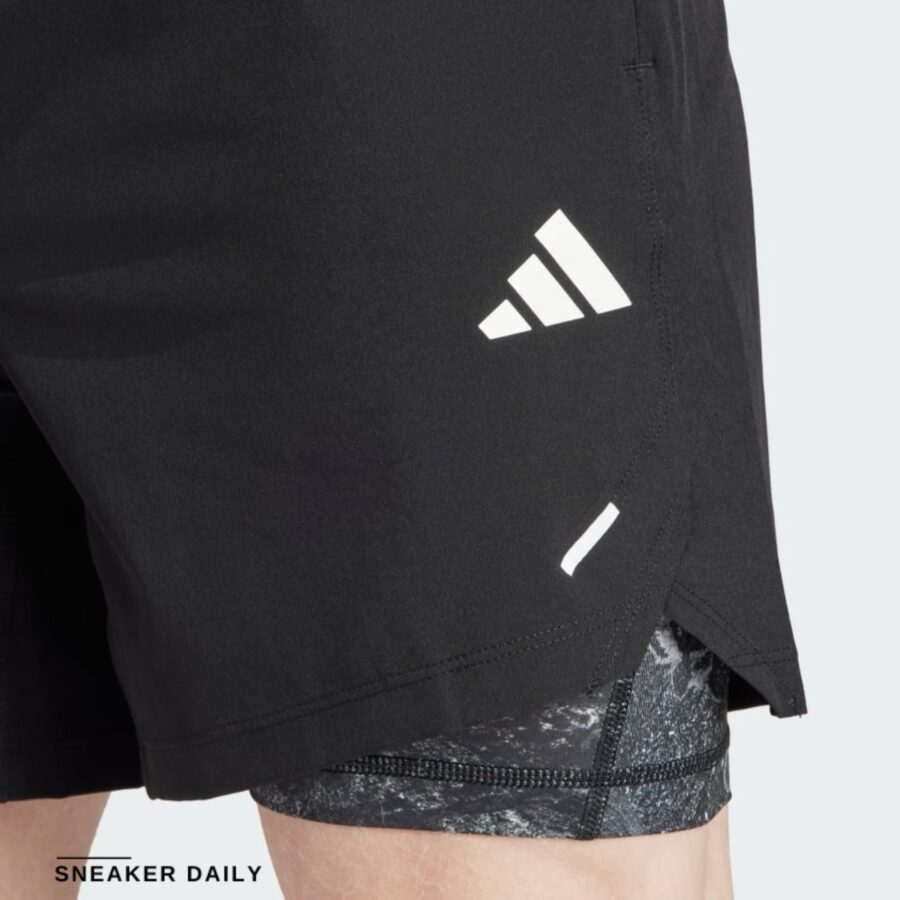 quần adidas power workout 2-in-1 shorts 'black' ik9683