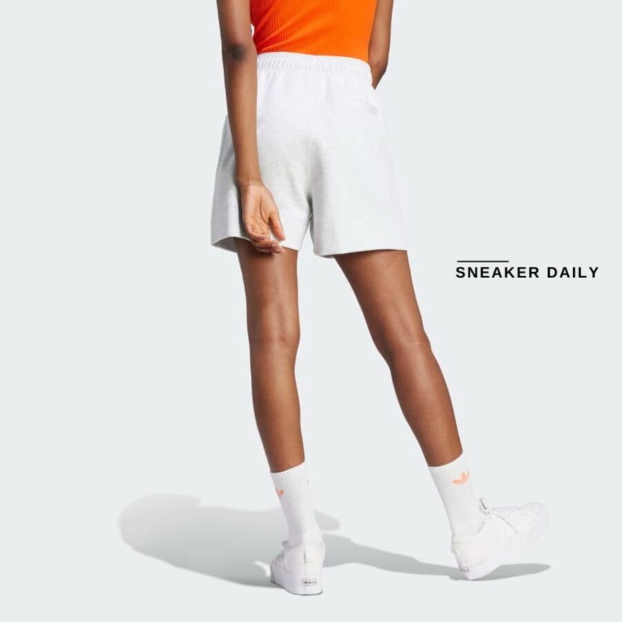 quần adidas premium essentials loose shorts 'light grey heather' ik5783