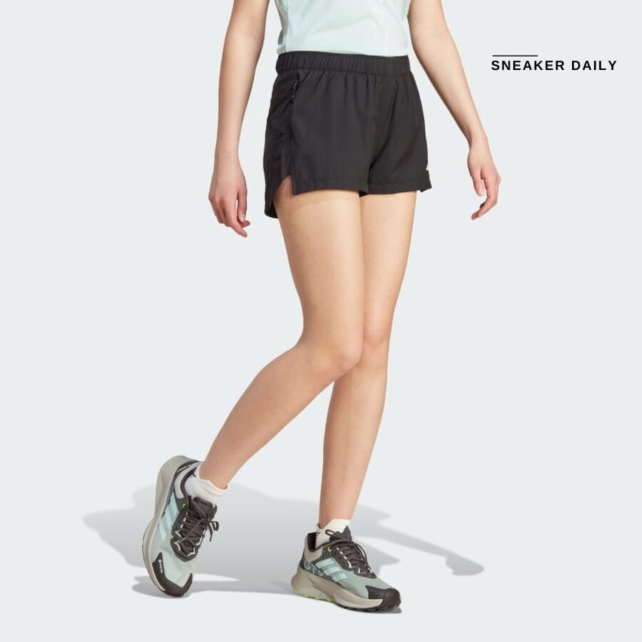 quần adidas terrex multi trail running shorts - black hz6284