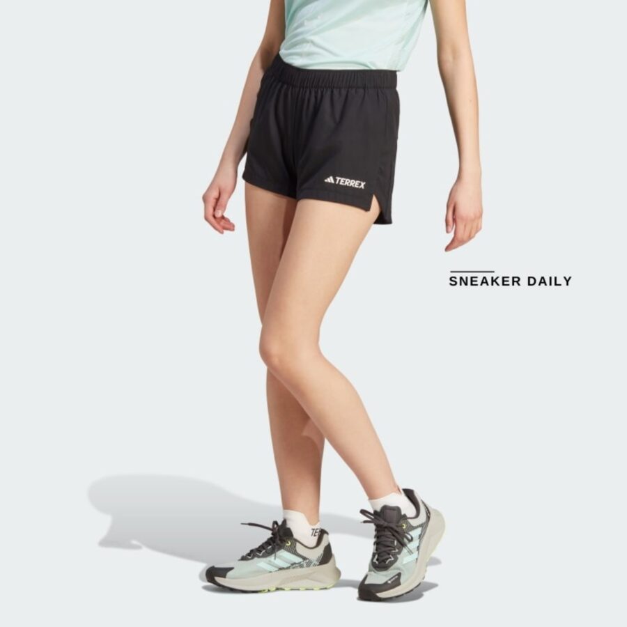 quần adidas terrex multi trail running shorts - black hz6284