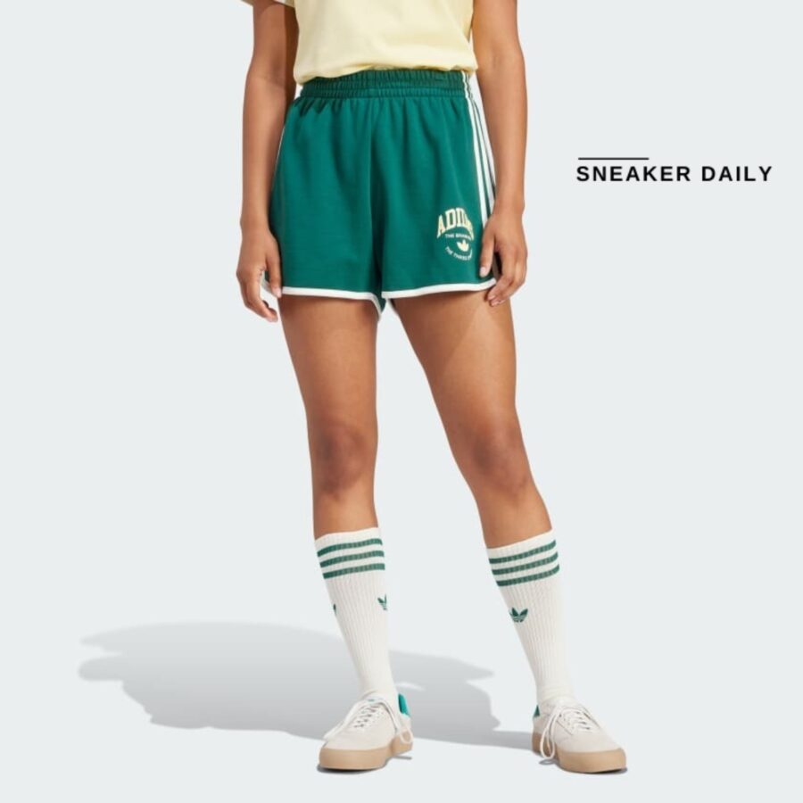 quần adidas vrct graphic shorts - collegiate green ir6045