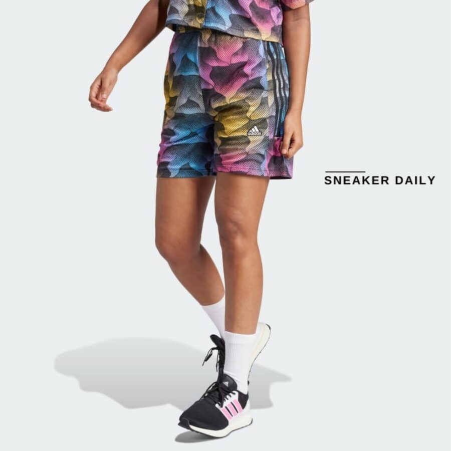 quần adidas tiro print mesh summer shorts - multicolor iq4813