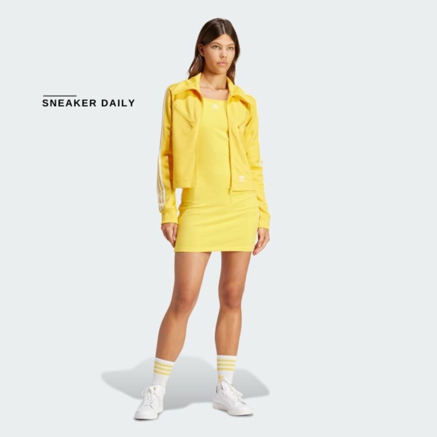 váy adidas 3-stripes mini dress 'bold gold' ir8124