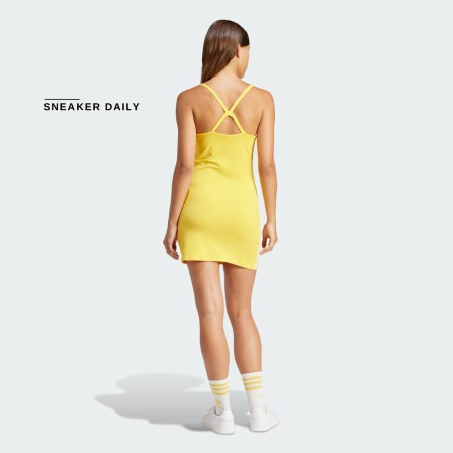 váy adidas 3-stripes mini dress 'bold gold' ir8124