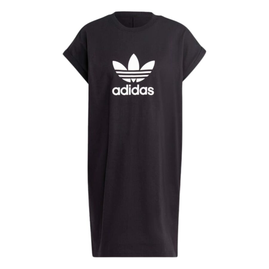 váy adidas adicolor classics trefoil tee dress - black ic5483