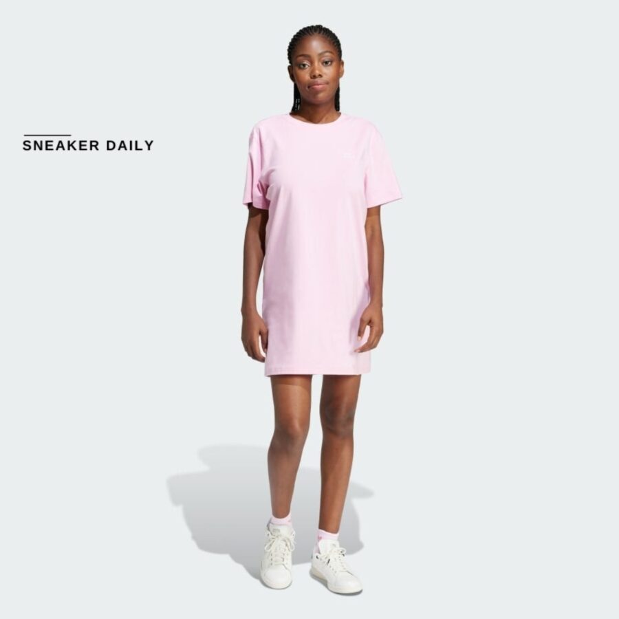 váy adidas adicolor trefoil dress 'pink' in8454