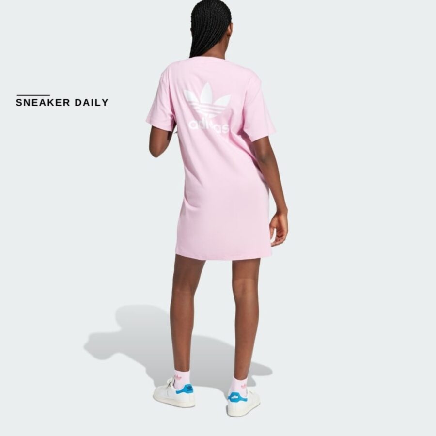 váy adidas adicolor trefoil dress 'pink' in8454