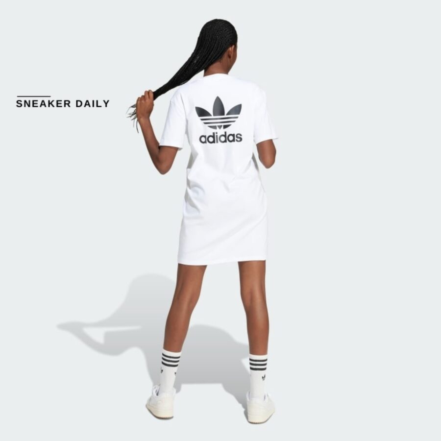 váy adidas adicolor trefoil dress 'white' in8459