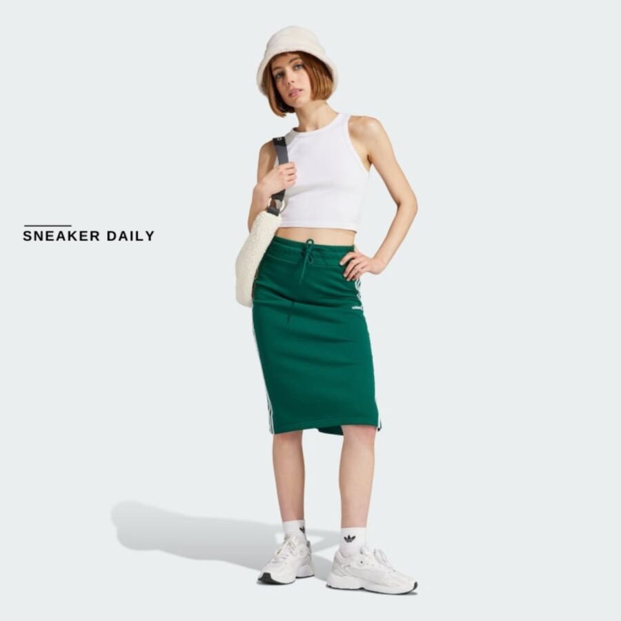 váy adidas originals 3-stripes skirt 'collegiate green' ir9805