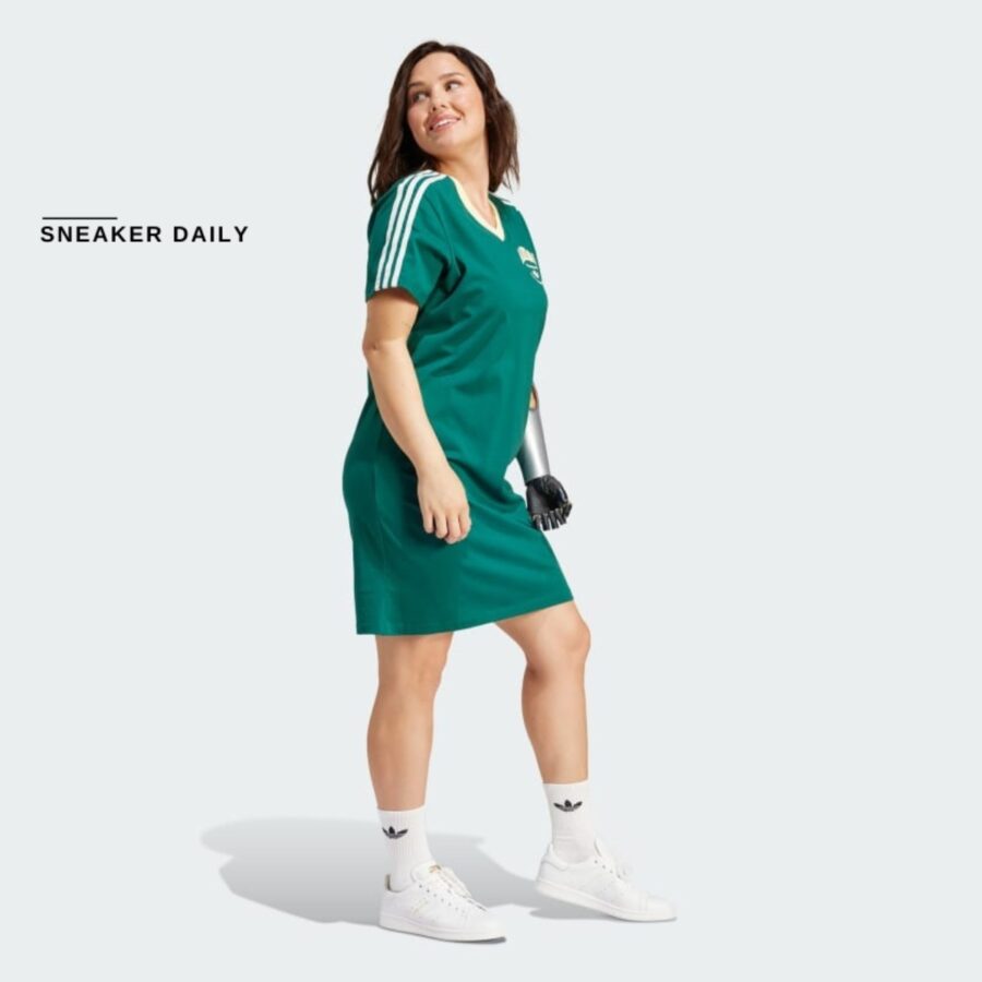 váy adidas vrct graphic tee dress 'collegiate green' ir6042