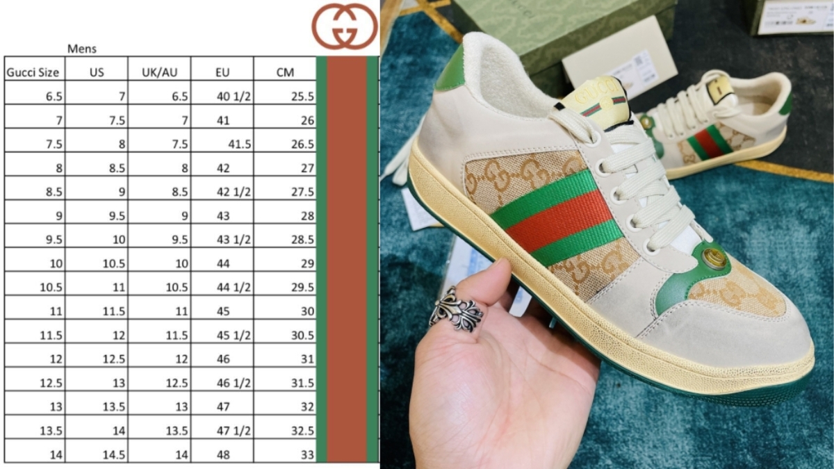 Hướng dẫn chọn Size giày Gucci chuẩn năm 2024