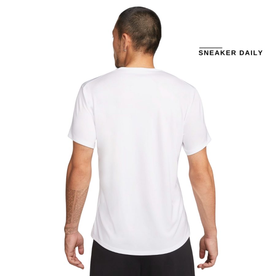 áo nike dri-fit uv miler men's short-sleeve running top - white dv9316-100