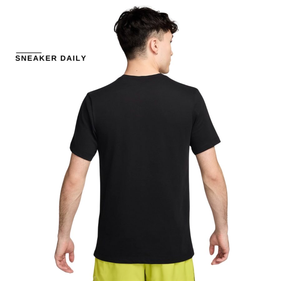 áo nike men's dri-fit running t-shirt - black fv8391-010