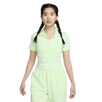 áo nike sportswear essential women's short-sleeved lapel top - mist green dv7885-376