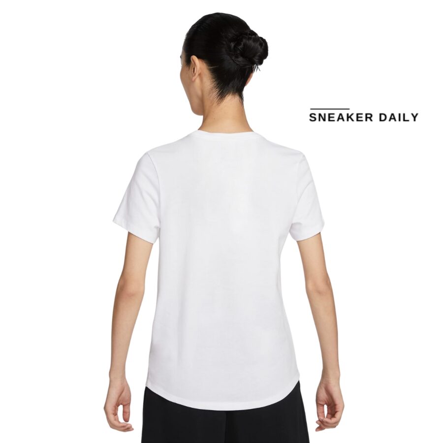áo nike sportswear essentials women's logo t-shirt - white dx7907-100