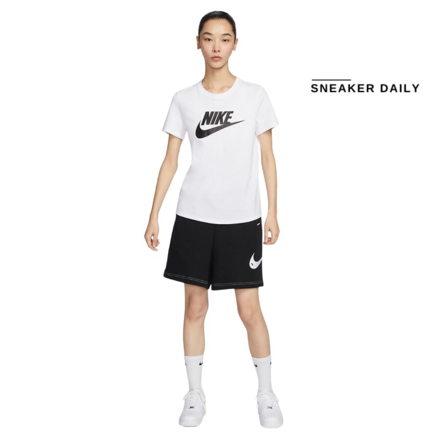 áo nike sportswear essentials women's logo t-shirt - white dx7907-100