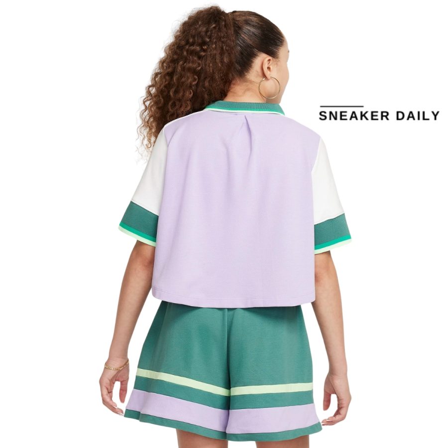 áo nike sportswear girls' crop top - hydrangeas fv0188-515