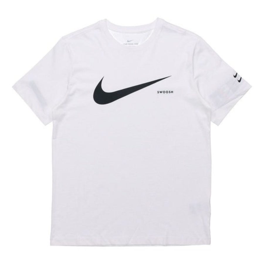 áo nike sportswear swoosh logo cuff short sleeve - white ck2253-100