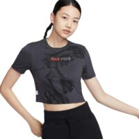 áo nike sportswear women's slim crop tee - anthracite hf7396-060