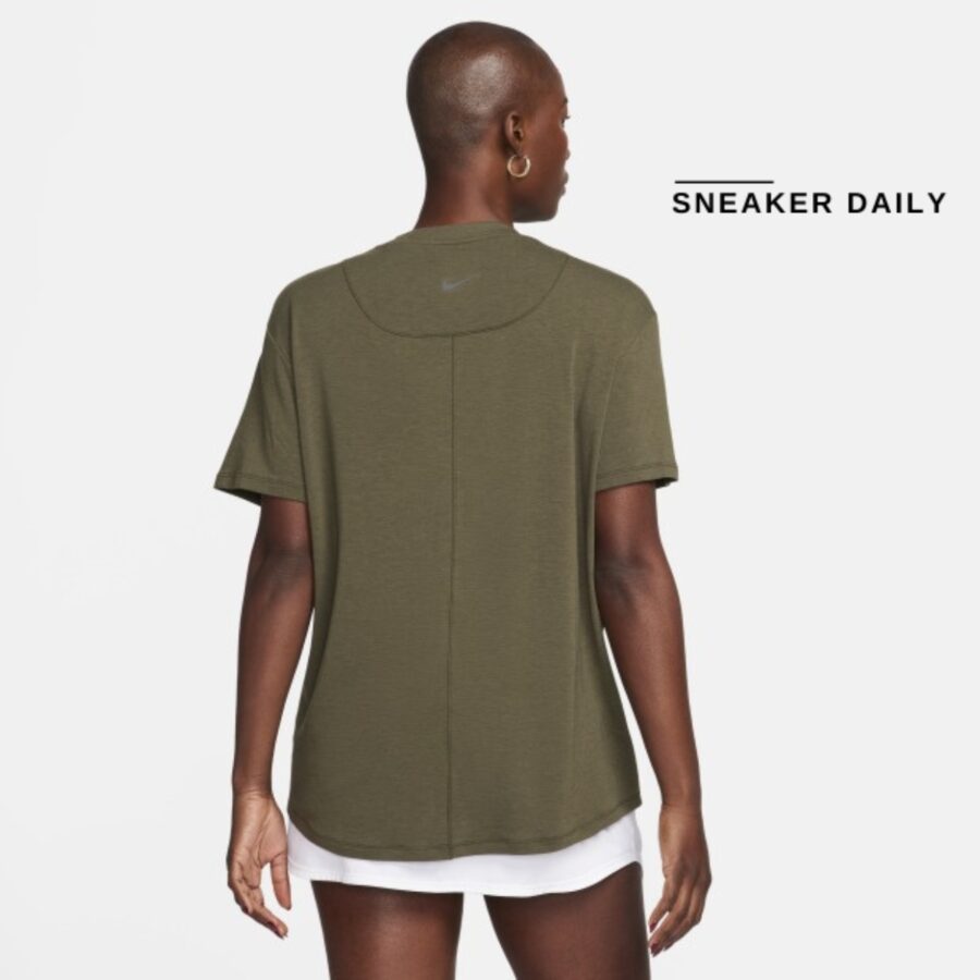 áo (wmns) nike one relaxed dri-fit t-shirt 'khaki' fn2815-325