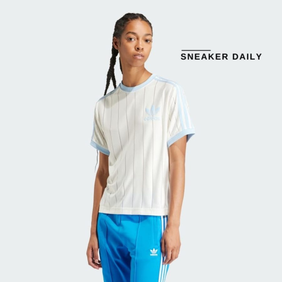 áo adidas 3-stripes short sleeve t-shirt - off white ir7469