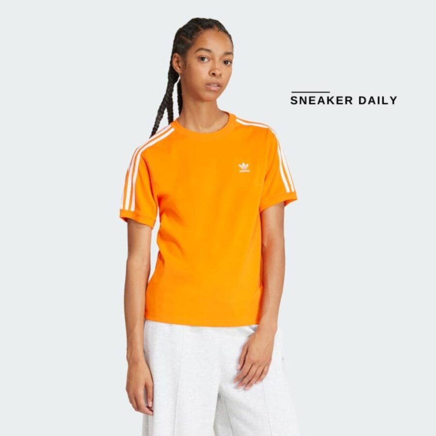 áo adidas 3-stripes tee - orange ir8054