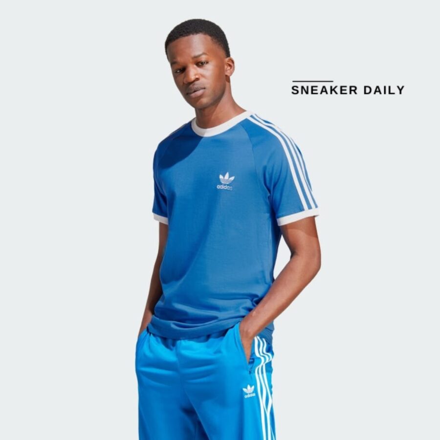 áo adidas adicolor classics 3-stripes tee - blue bird in7745