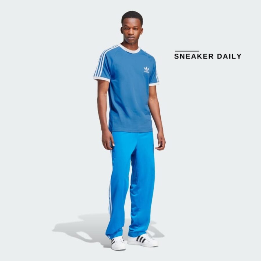 áo adidas adicolor classics 3-stripes tee - blue bird in7745
