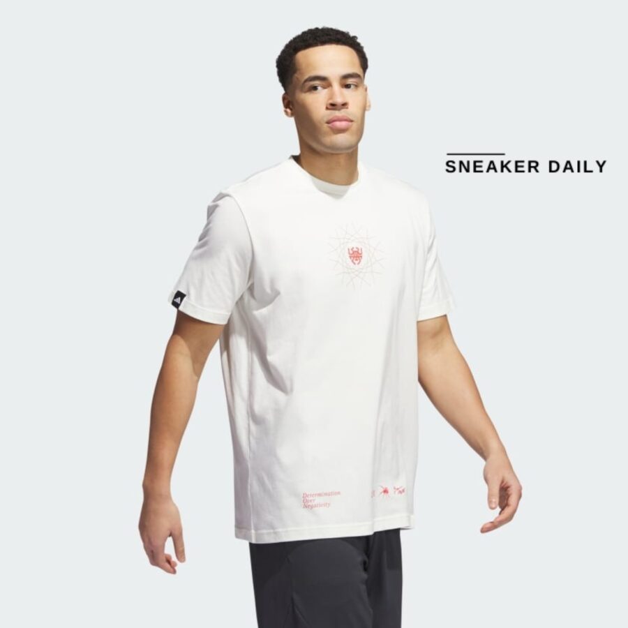 áo adidas donovan mitchell graphic tee - off white ii7786