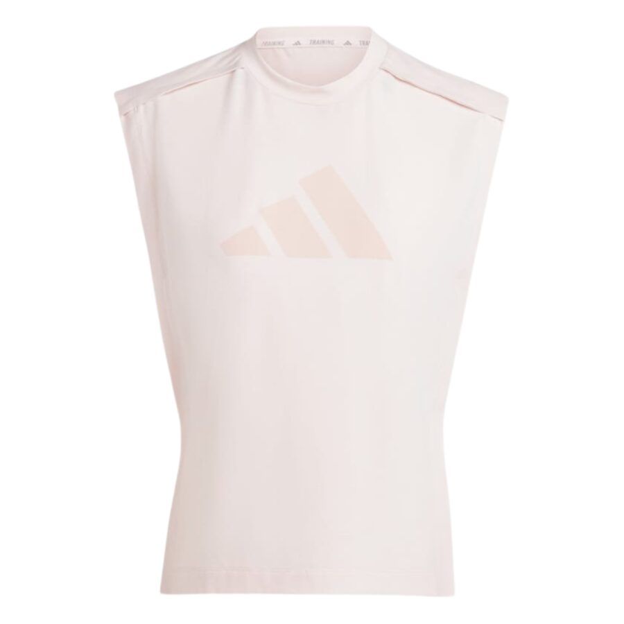 áo adidas power performance big logo tank top - putty mauve it2177