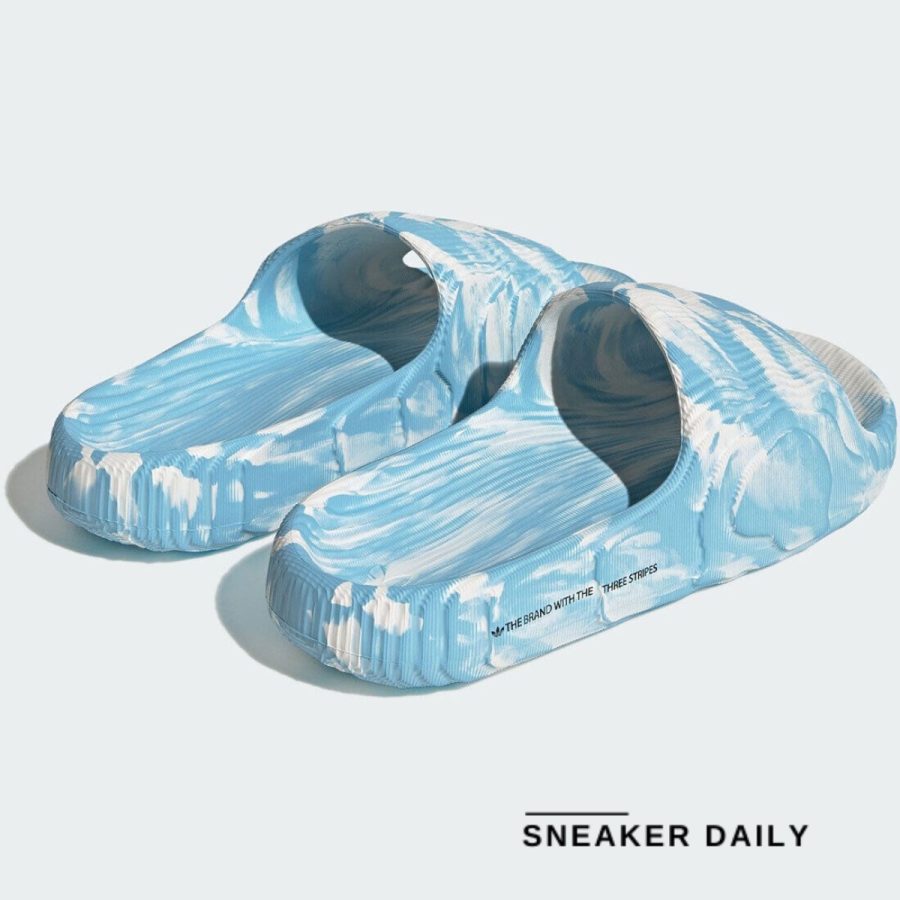 dép adidas adilette 22 slides 'clear blue white' id7807