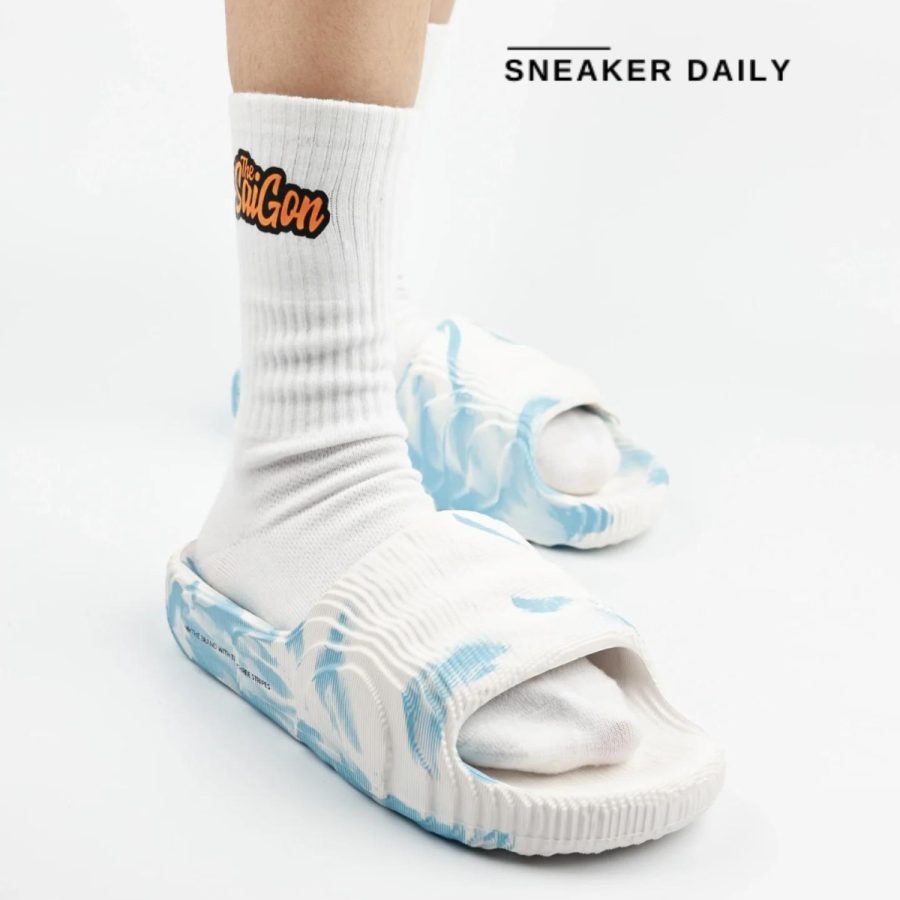 dép adidas adilette 22 slides 'clear blue white' id7807