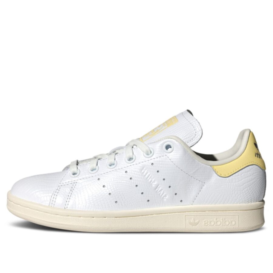 giày adidas stan smith 'white almost yellow reptile' (wmns) ie0464