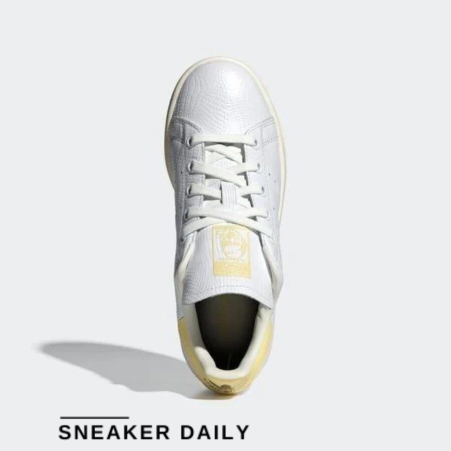 giày adidas stan smith 'white almost yellow reptile' (wmns) ie0464