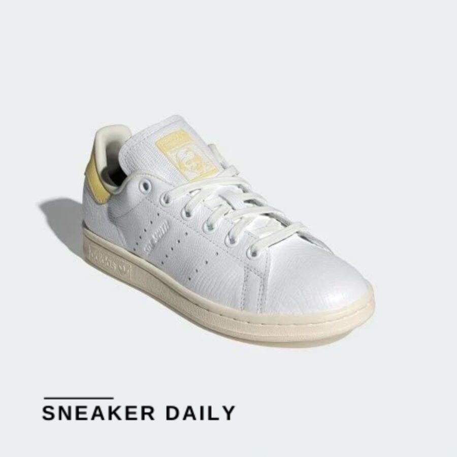 giày adidas stan smith 'white almost yellow reptile' (wmns) ie0464