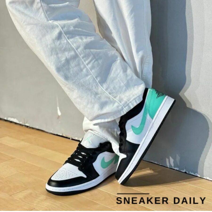 giày air jordan 1 low 'green glow' 553558-131