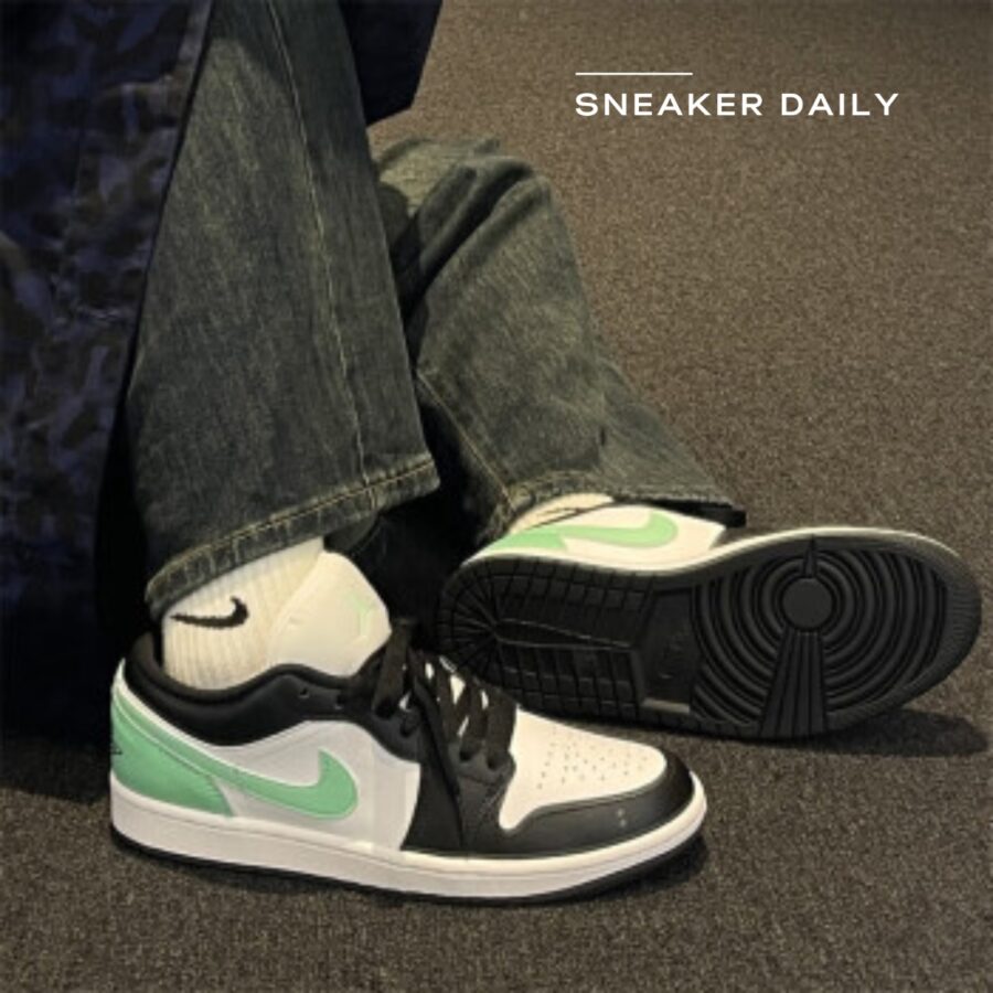 giày air jordan 1 low 'green glow' 553558-131