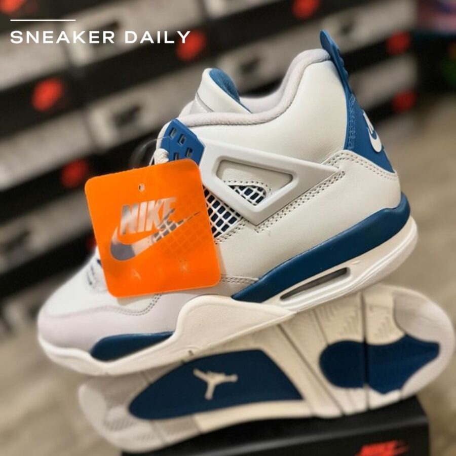 giày air jordan 4 retro 'military blue' 2024 (gs) hf4281-141