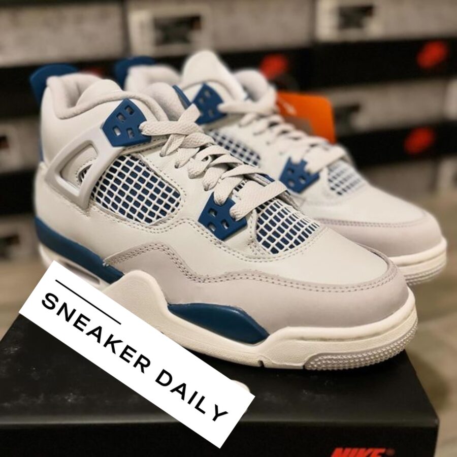 giày air jordan 4 retro 'military blue' 2024 (gs) hf4281-141