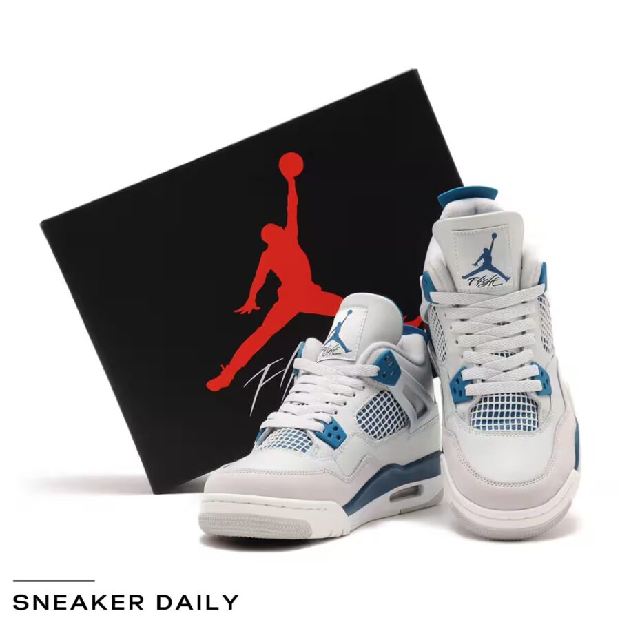 giày air jordan 4 retro 'military blue' 2024 (gs) hf4281-141