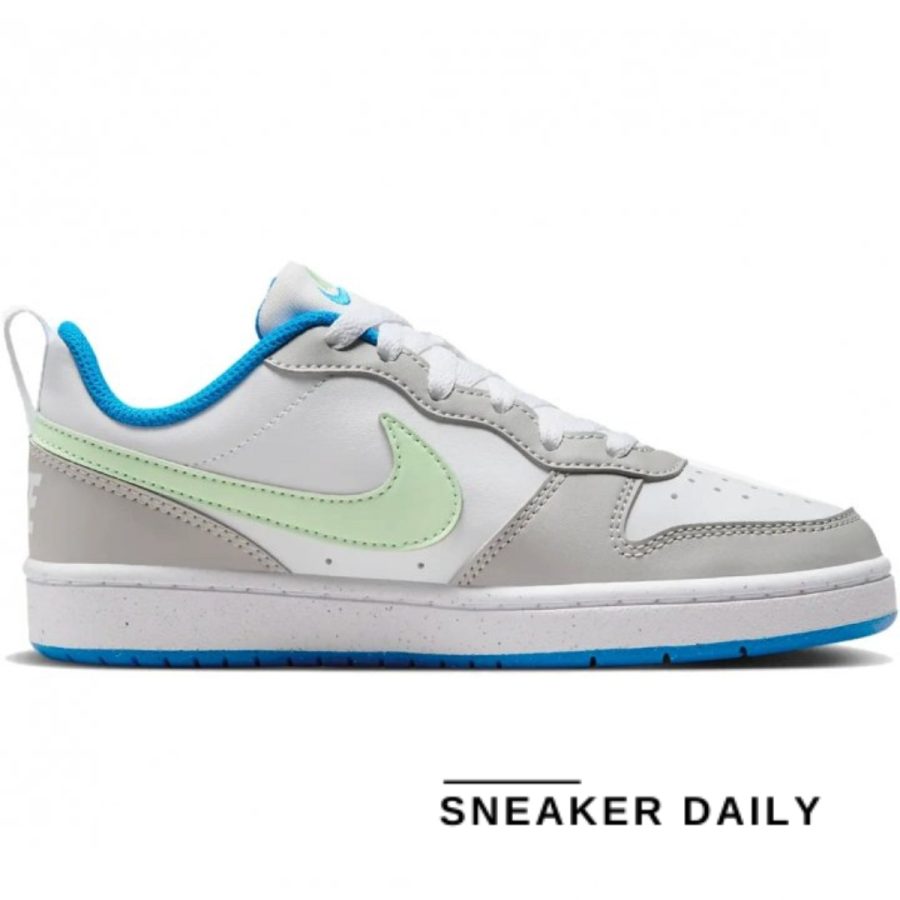 giày nike court borough low recraft gs 'light iron ore vapor green' dv5456-005