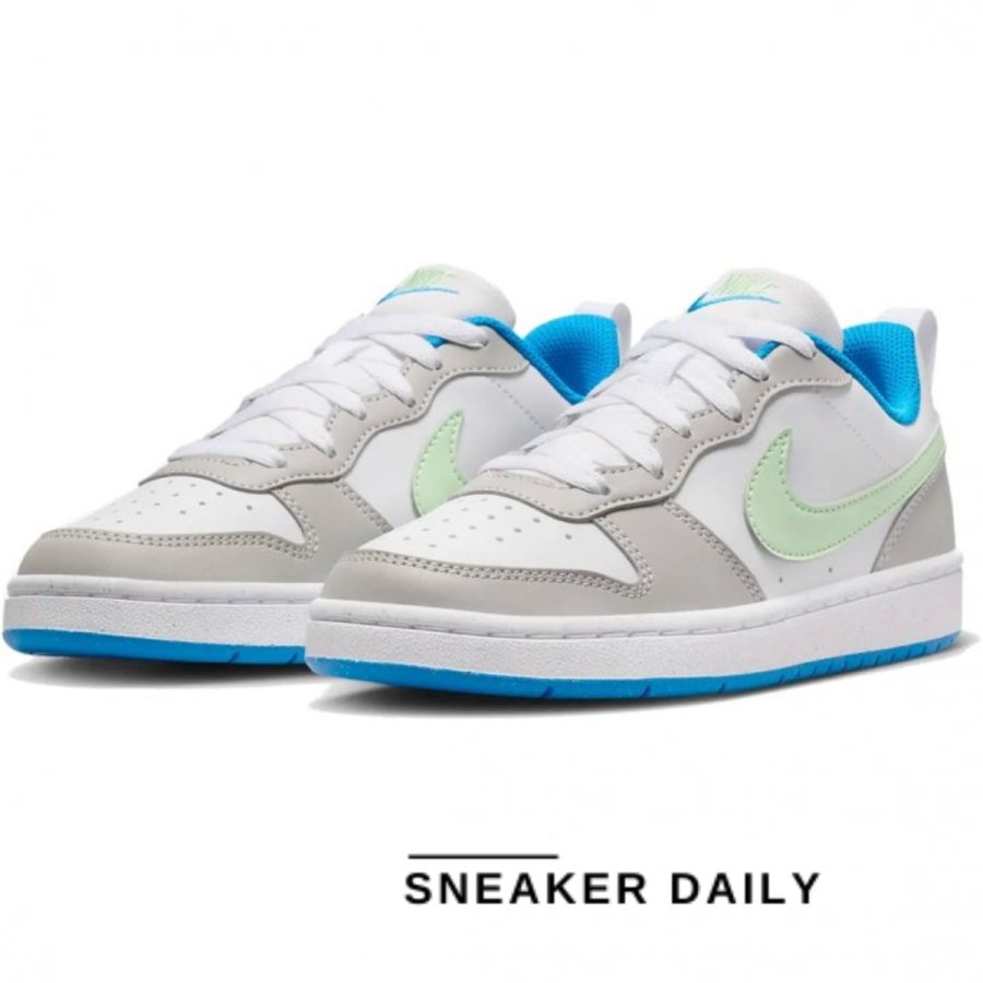 giày nike court borough low recraft gs 'light iron ore vapor green' dv5456-005