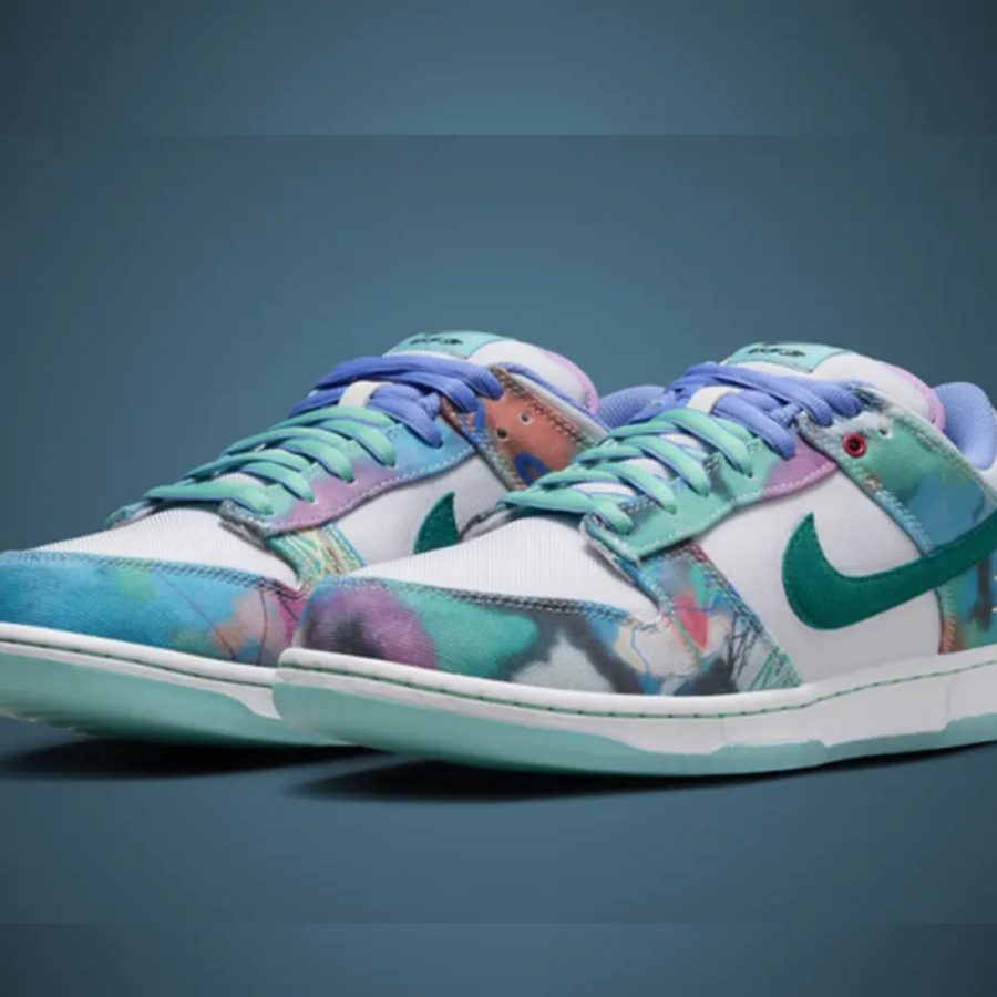 giày nike x futura laboratories sb dunk low 'bleached aqua' hf6061-400