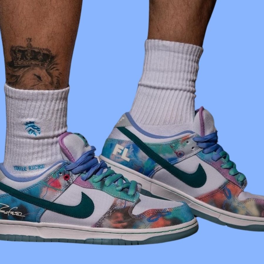 giày nike x futura laboratories sb dunk low 'bleached aqua' hf6061-400